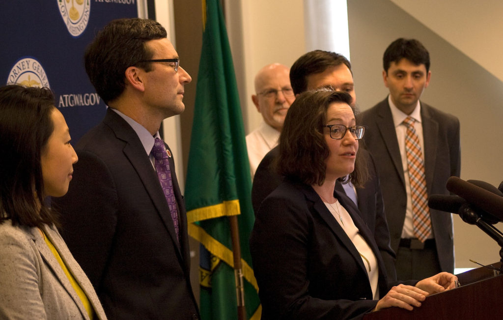 Washington Attorney General Bob Ferguson & attorneys Marsha Chien and Colleen Melody